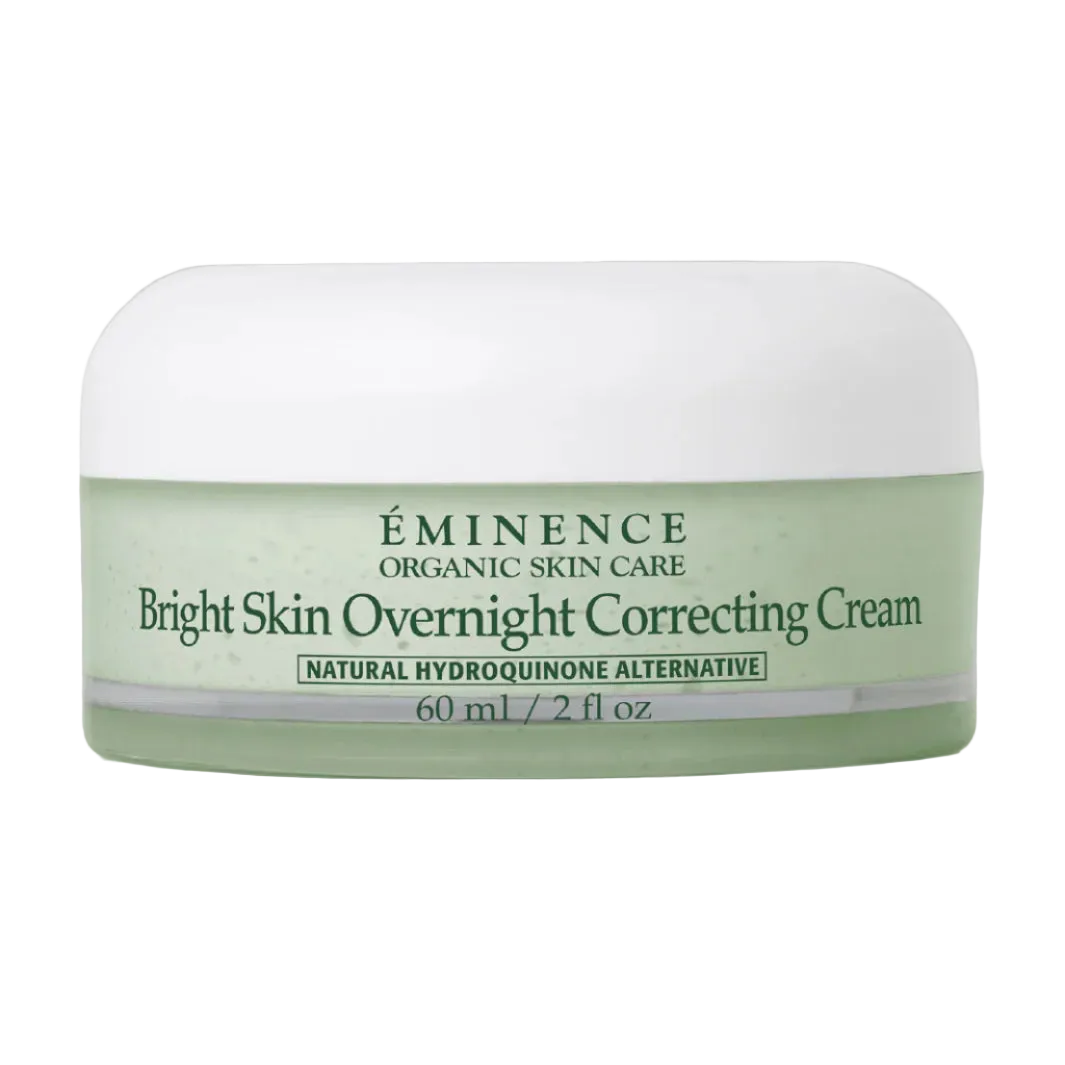 Eminence Organic Skin Care Bright Skin Overnight Correcting Cream jar on a white background