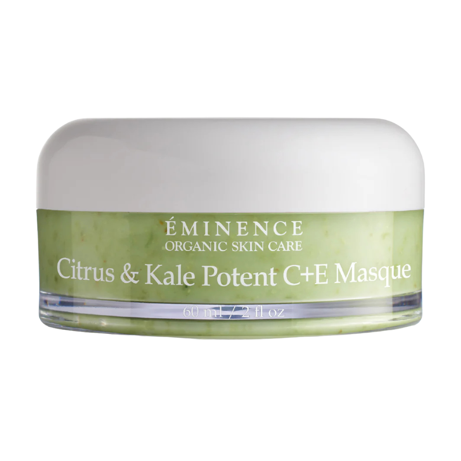 A jar of Eminence Organic Skin Care Citrus & Kale Potent C+E Masque.