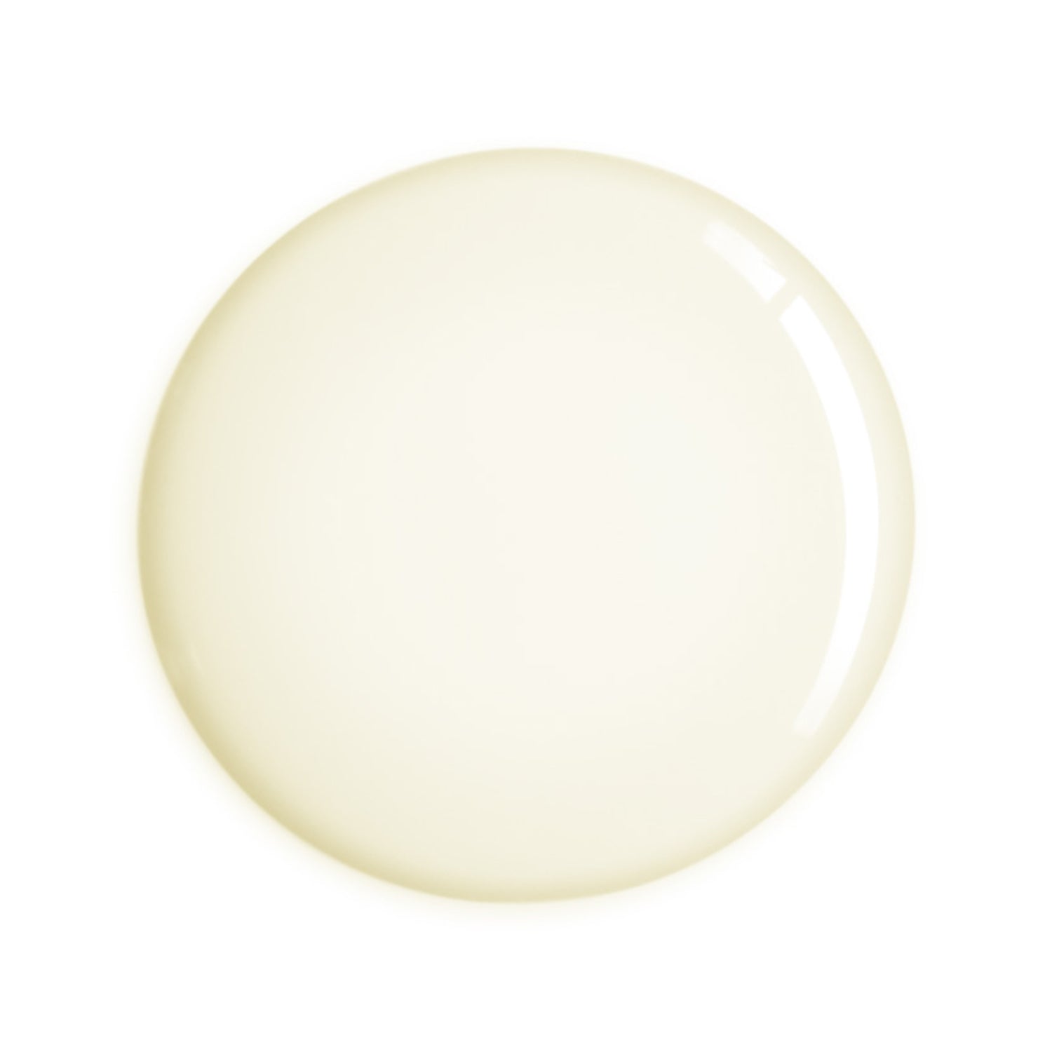 Round beige oil on a white background