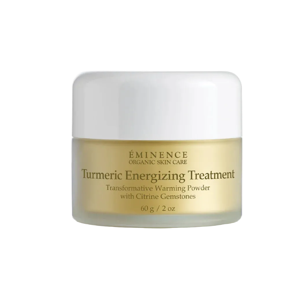 Eminence Turmeric Energizing Treatment jar on a white background