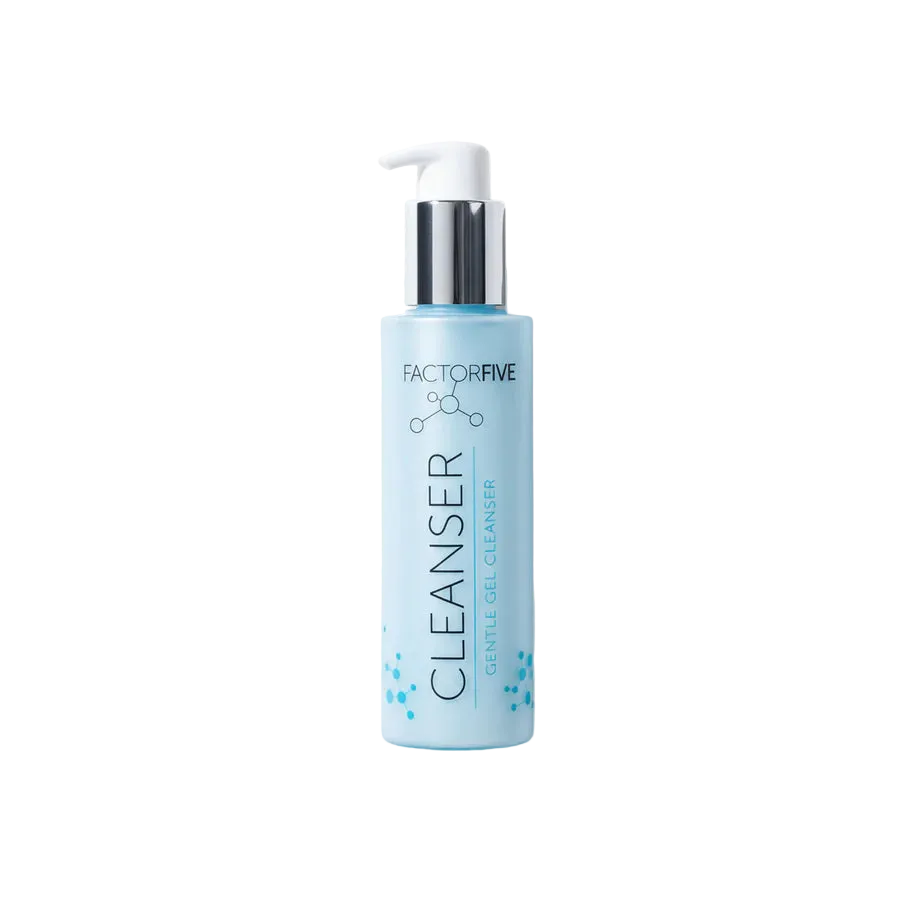 Factor Five Cleanser bottle on a white background