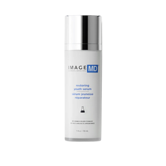 Skincare serum bottle labeled 'IMAGE MD' on a white background