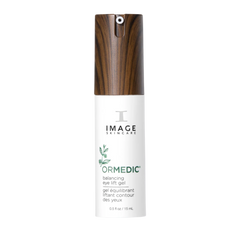 A bottle of Ormedic Balancing Eye Lift Gel by IMAGE Skincare, designed for the delicate eye area.