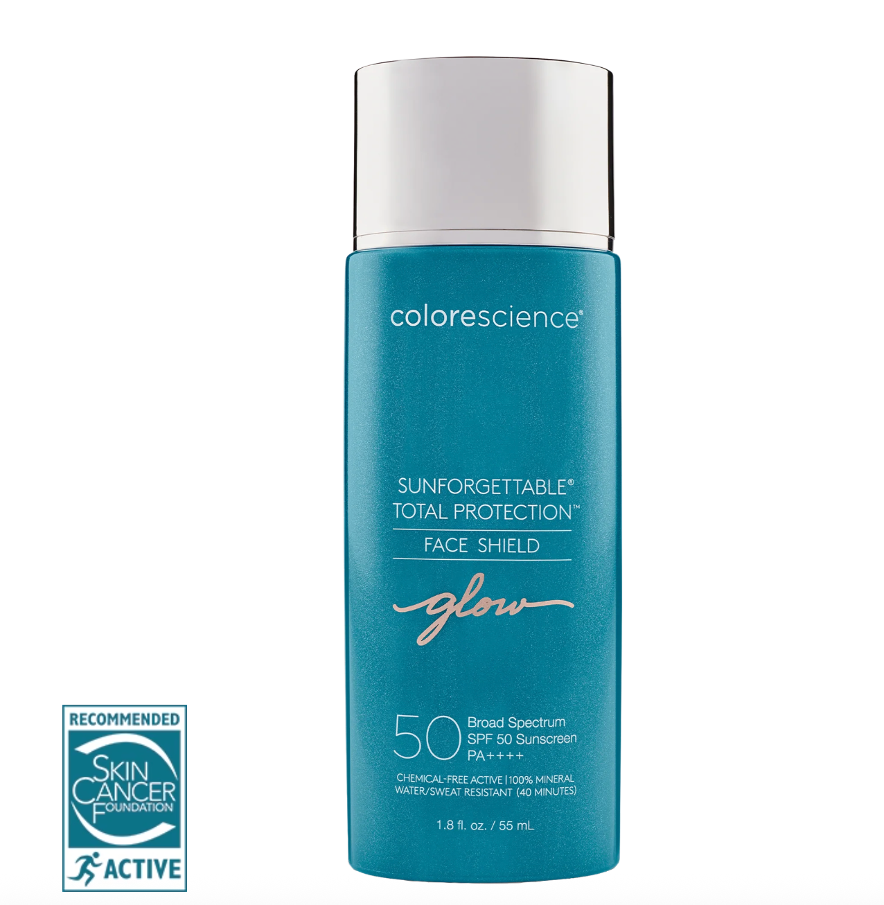 Colorescience Sunforgettable Total Protection Face Shield bottle on a white background