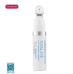 Colorescience Total Eye serum bottle on a white background