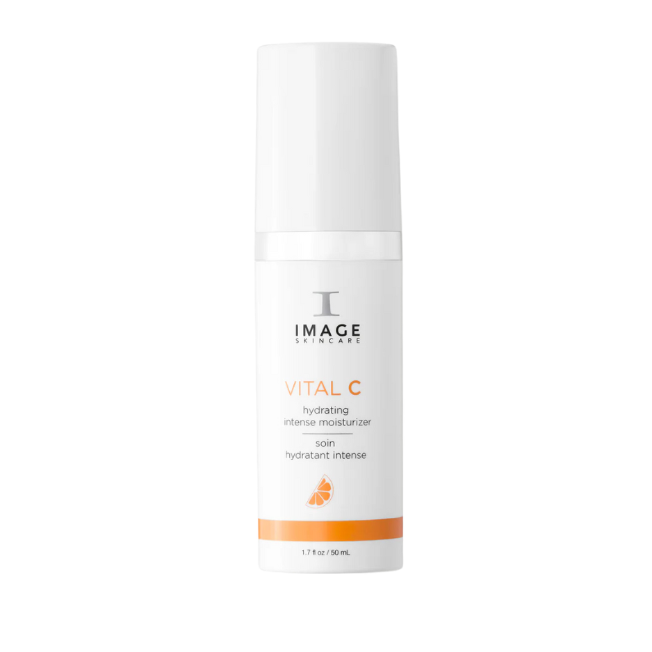 Skincare bottle labeled 'Vital C' on a white background