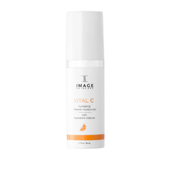 Skincare bottle labeled 'Vital C' on a white background