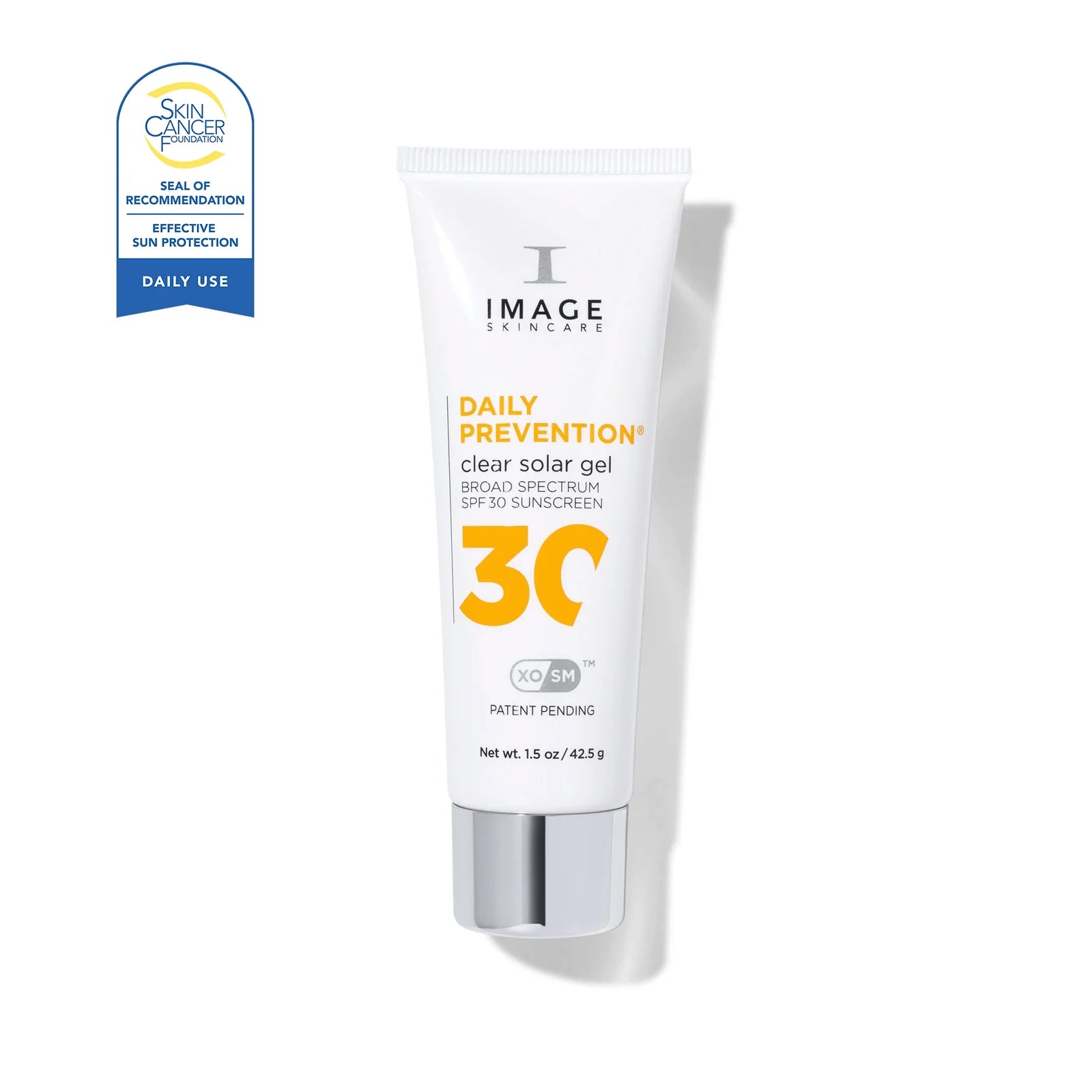 Image Skincare Daily Prevention clear solar gel sunscreen tube on a white background