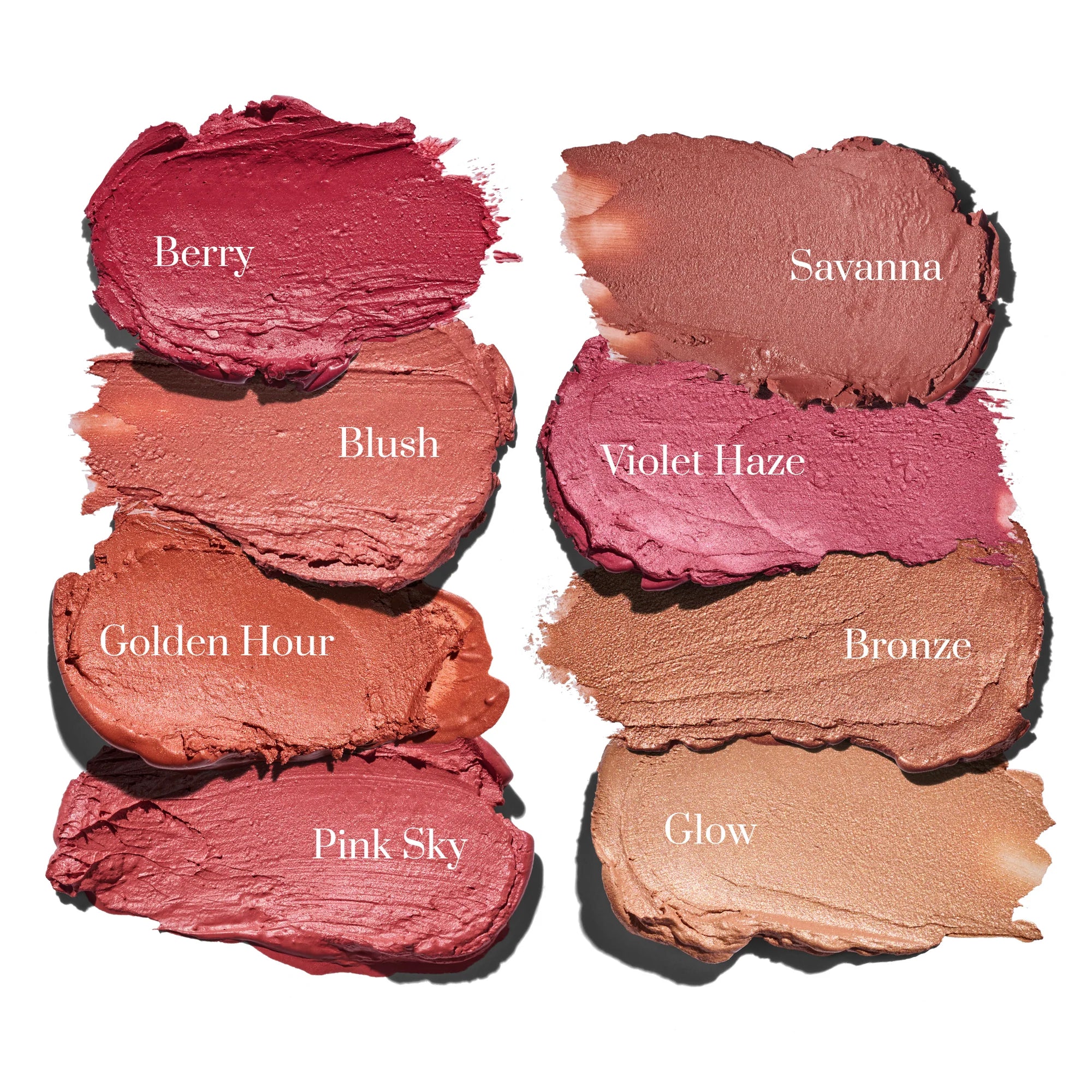 eight different color swatches