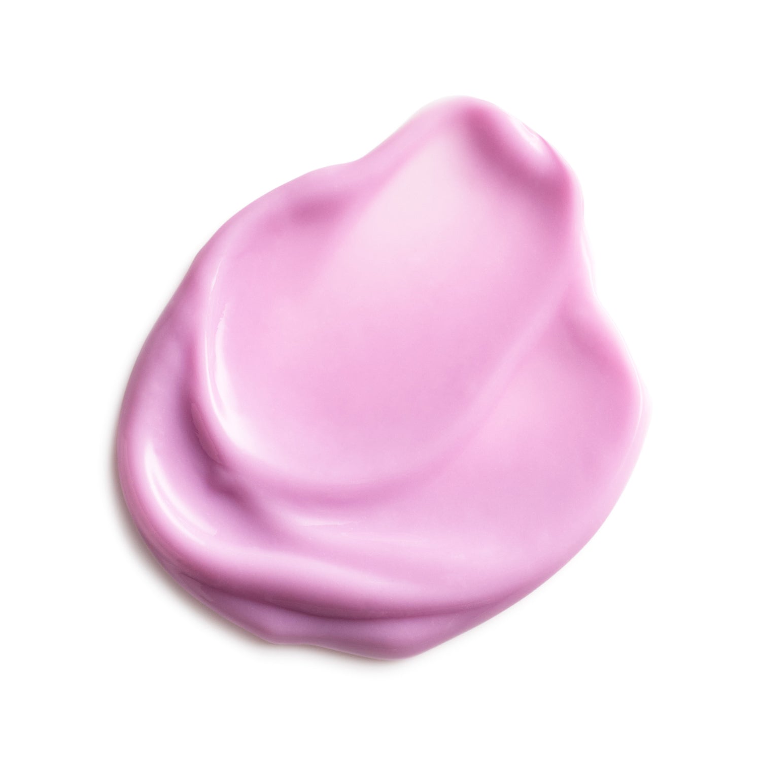 Pink cream swatch on a white background