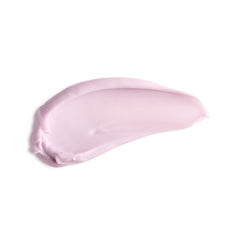 Pink cosmetic cream swatch on a white background