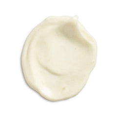 White cream or sauce swatch on a white background