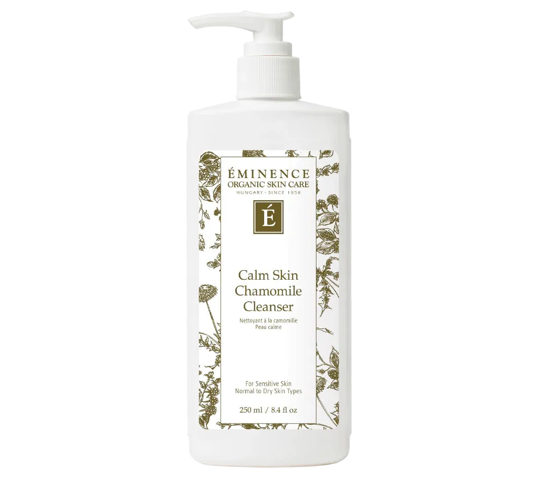 Eminence Calm Skin Chamomile Cleanser bottle on a white background