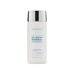 Colorescience No-Show Mineral Sunscreen bottle on a white background